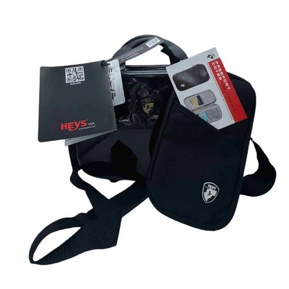 HEYS 12" Milano Black Hard case Carry-on Bag/Luggage/Purse NWT